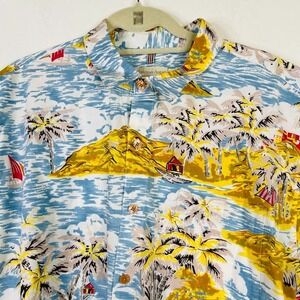 The Territory Ahead Mens 100% Cotton Tropical Button Up Shirt Short Sleeve‎ XL
